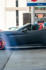 TINASHE Driving Her Ferrari Out in Beverly Hills 06/18/2020