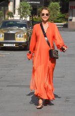 VOGUE WILLIAMS in a Orange Dress Leaves Global Radio in London 06/07/2020