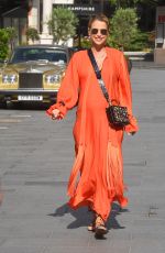 VOGUE WILLIAMS in a Orange Dress Leaves Global Radio in London 06/07/2020