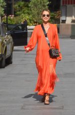 VOGUE WILLIAMS in a Orange Dress Leaves Global Radio in London 06/07/2020