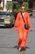 VOGUE WILLIAMS in a Orange Dress Leaves Global Radio in London 06/07/2020