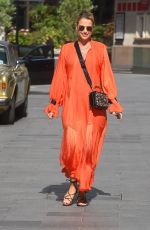 VOGUE WILLIAMS in a Orange Dress Leaves Global Radio in London 06/07/2020