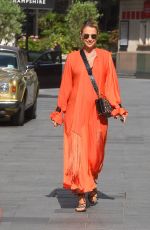 VOGUE WILLIAMS in a Orange Dress Leaves Global Radio in London 06/07/2020