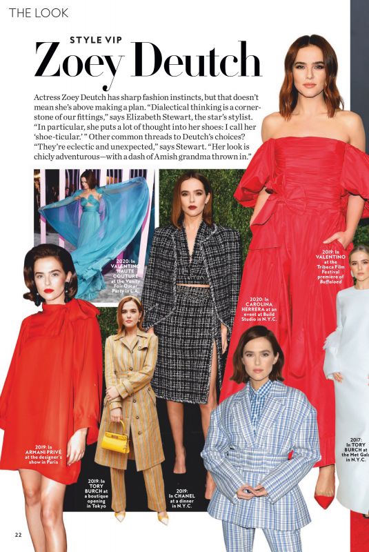 ZOEY DEUTCH in Instyle Magazine, July 2020
