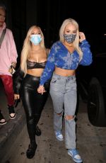 ABBY RAO and TANA MONGEAU Night Out in West Hollywood 07/10/2020