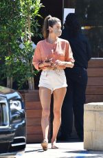 ALESSANDRA AMBROSIO in a Shorts Out for Lunch in Los Angeles 07/10/2020