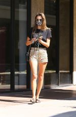 ALESSANDRA AMBROSIO in Shorts at Derma Care Facial Clinic in Los Angeles 07/09/2020