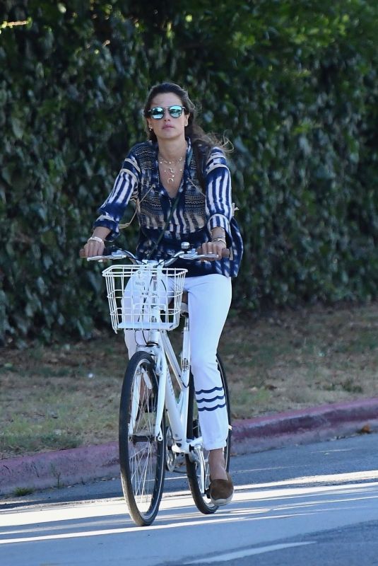 ALESSANDRA AMBROSIO Out for a Bike Ride in Brentwood 07/16/2020