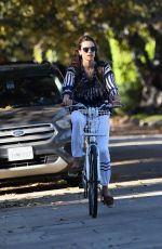 ALESSANDRA AMBROSIO Out for a Bike Ride in Brentwood 07/16/2020