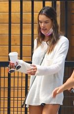 ALESSANDRA AMBROSIO Out for Coffee in Brentwood 07/21/2020