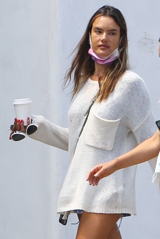ALESSANDRA AMBROSIO Out for Coffee in Brentwood 07/21/2020
