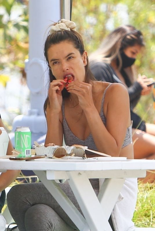 ALESSANDRA AMBROSIO Out for Lunch at Broad Street Oyster in Malibu 07/24/2020