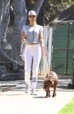 ALESSANDRA AMBROSIO Out with Her Dog in Santa Monica 07/07/2020