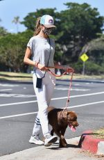 ALESSANDRA AMBROSIO Out with Her Dog in Santa Monica 07/07/2020