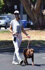 ALESSANDRA AMBROSIO Out with Her Dog in Santa Monica 07/07/2020