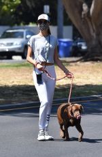 ALESSANDRA AMBROSIO Out with Her Dog in Santa Monica 07/07/2020