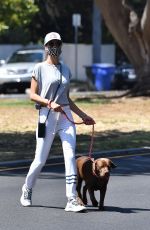 ALESSANDRA AMBROSIO Out with Her Dog in Santa Monica 07/07/2020