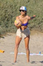 ALESSANDRA AMBROSIO Playing Volley Ball at a Beach in Malibu 07/25/2020