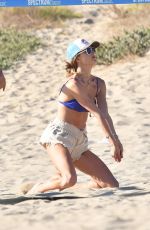 ALESSANDRA AMBROSIO Playing Volley Ball at a Beach in Malibu 07/25/2020