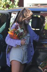ALESSANDRA AMBROSIO Shopping Flowers at Brentwood Country Mart 07/22/2020