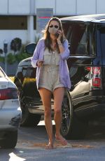 ALESSANDRA AMBROSIO Shopping Flowers at Brentwood Country Mart 07/22/2020