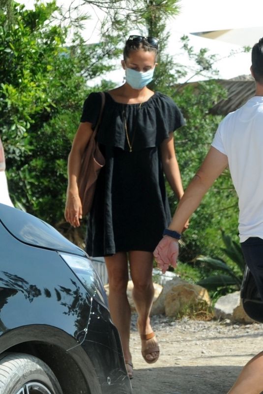 ALICIA VIKANDER and Michael Fassbender Out in Ibiza 07/21/2020