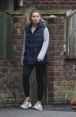 ALISON KING Out with Her Dog in Cheshire 06/30/2020