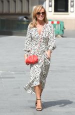 AMANDA HOLDEN in a Polka-dot Dress Leaves Heart Radio in London 07/01/2020