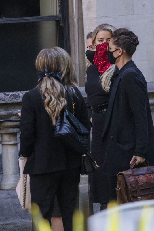 AMBER amd WHITNEY HEARD Arrives Court in London 07/07/2020