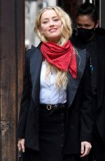 AMBER HEARD Leaves Ham Yard Hotel in London 07/14/2020