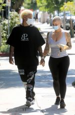 AMBER ROSE and Alexander Edwards Out in West Hollywood 07/13/2020