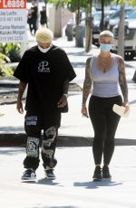 AMBER ROSE and Alexander Edwards Out in West Hollywood 07/13/2020