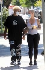 AMBER ROSE and Alexander Edwards Out in West Hollywood 07/13/2020