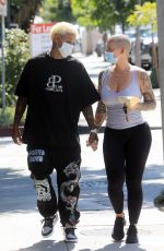 AMBER ROSE and Alexander Edwards Out in West Hollywood 07/13/2020
