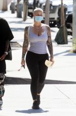 AMBER ROSE and Alexander Edwards Out in West Hollywood 07/13/2020