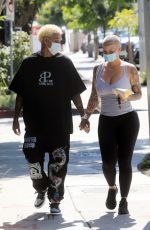 AMBER ROSE and Alexander Edwards Out in West Hollywood 07/13/2020