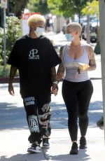 AMBER ROSE and Alexander Edwards Out in West Hollywood 07/13/2020