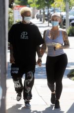 AMBER ROSE and Alexander Edwards Out in West Hollywood 07/13/2020
