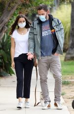 ANA DE ARMAS and Ben Affleck Out with Their Dog in Venice 07/24/2020