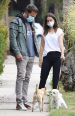 ANA DE ARMAS and Ben Affleck Out with Their Dog in Venice 07/24/2020