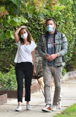 ANA DE ARMAS and Ben Affleck Out with Their Dog in Venice 07/24/2020