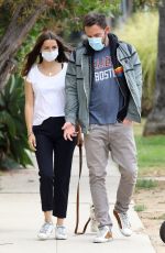 ANA DE ARMAS and Ben Affleck Out with Their Dog in Venice 07/24/2020