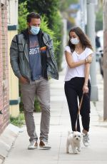 ANA DE ARMAS and Ben Affleck Out with Their Dog in Venice 07/24/2020