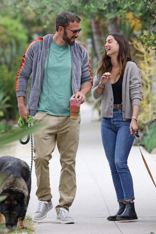 ANA DE ARMAS and Ben Affleck Out with Their Dog in Venice Beach 07/01/2020