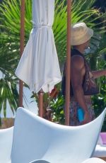 ANASTASIA KARANIKOLAOU in Bikini at Hotel Pool in Cabo San Lucas 07/21/2020