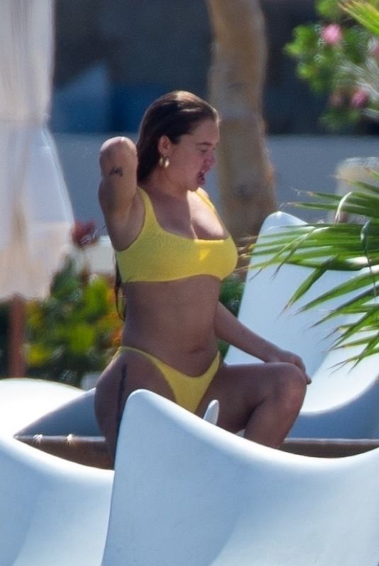 ANASTASIA KARANIKOLAOU in Bikini at Hotel Pool in Cabo San Lucas 07/21/2020