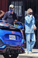 ANNABELLE WEALLIS in Double Denim Out for Coffee in Los Angeles 07/01/2020