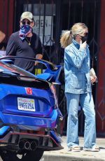ANNABELLE WEALLIS in Double Denim Out for Coffee in Los Angeles 07/01/2020