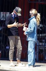 ANNABELLE WEALLIS in Double Denim Out for Coffee in Los Angeles 07/01/2020