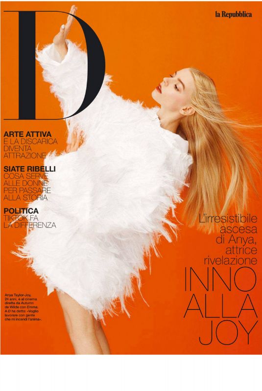 ANYA TAYLOR-JOY in D La Repubblica, July 2020
